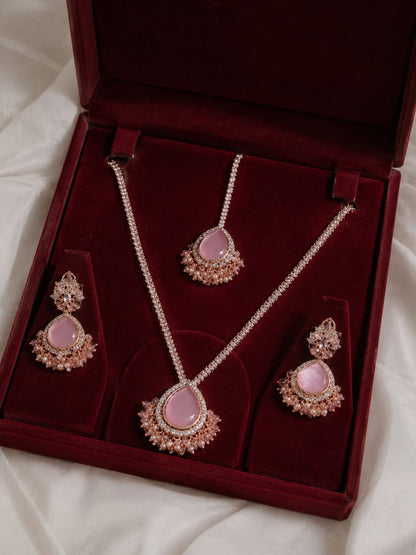 Rosé Teardrop Pearl Set