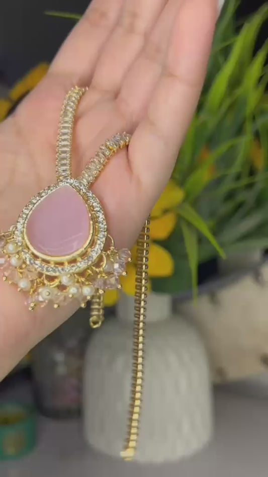 Rosé Teardrop Pearl Set